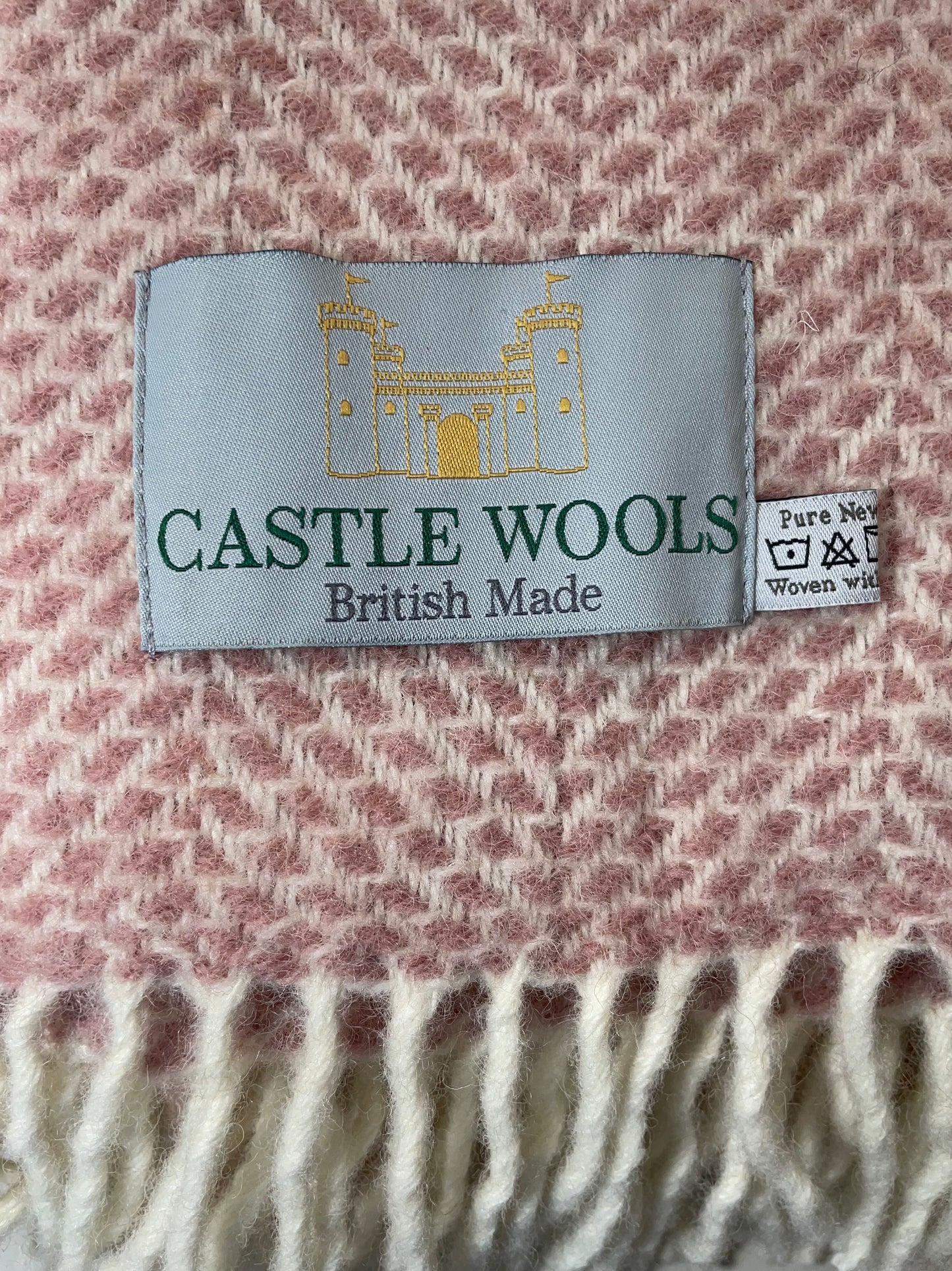 Dusky Pink Wool Throw