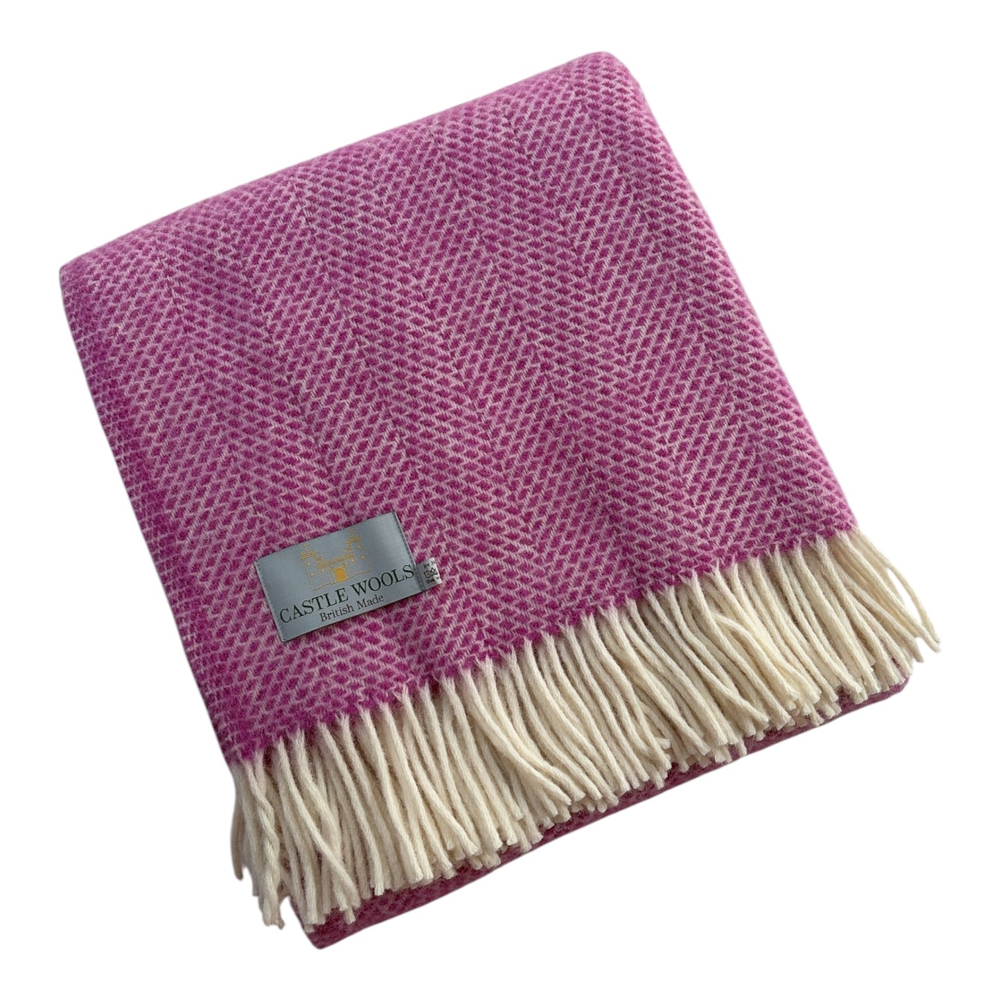 Pink & Grey Wool Throw
