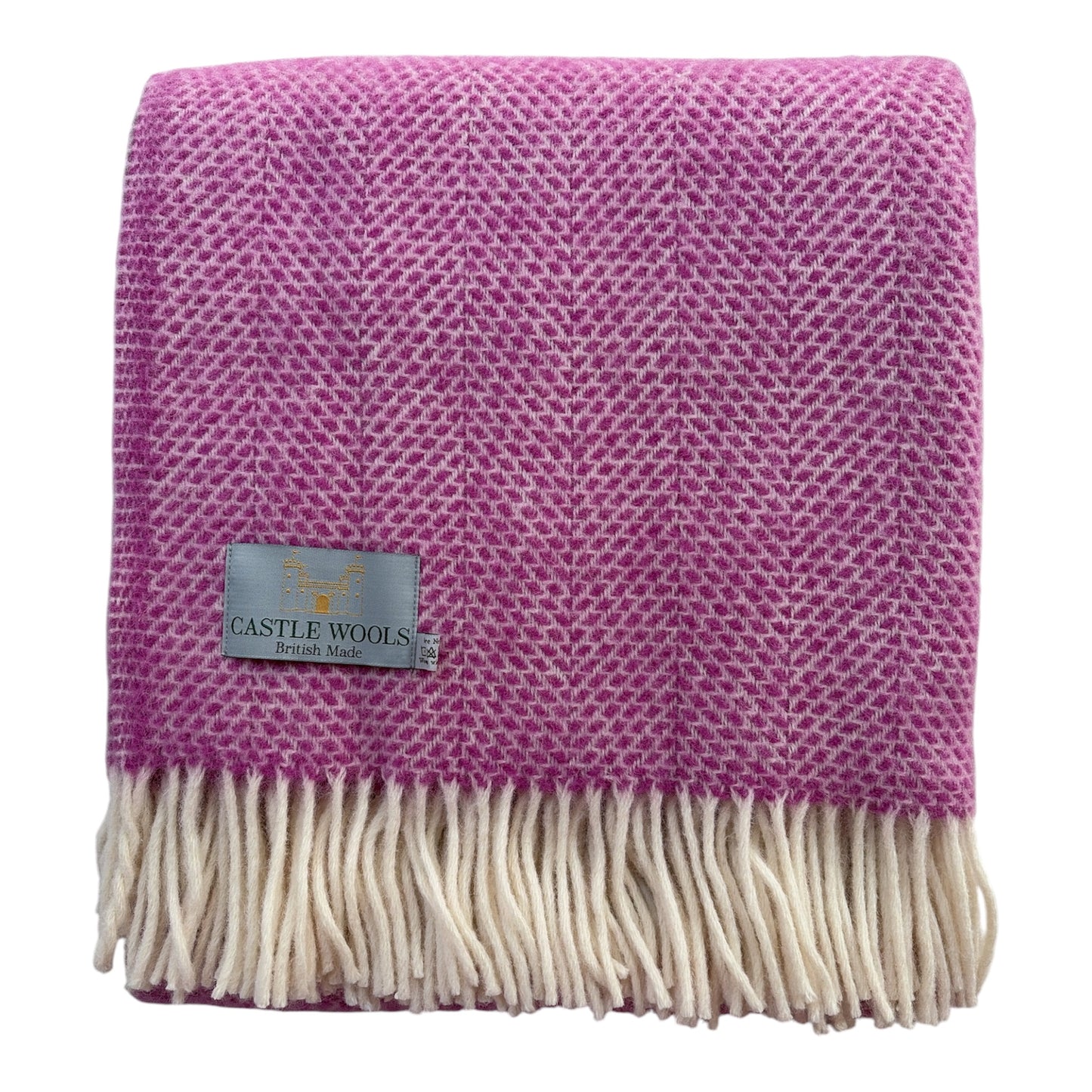 Pink & Grey Wool Throw