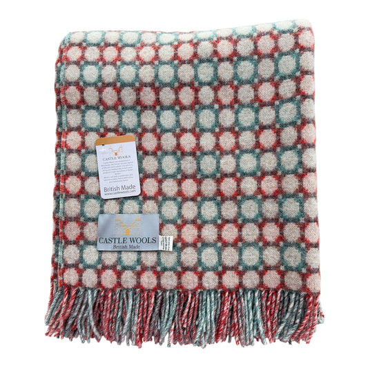 Clover, Cream & Grey  Pure Merino Throw