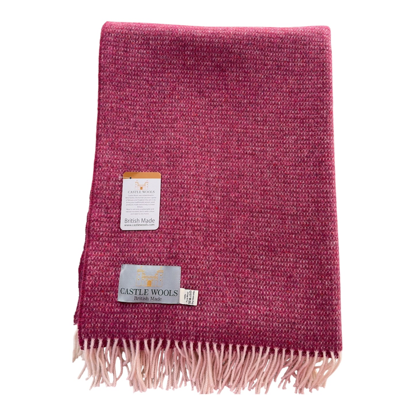 Fushia Pink X/L Wool Throw
