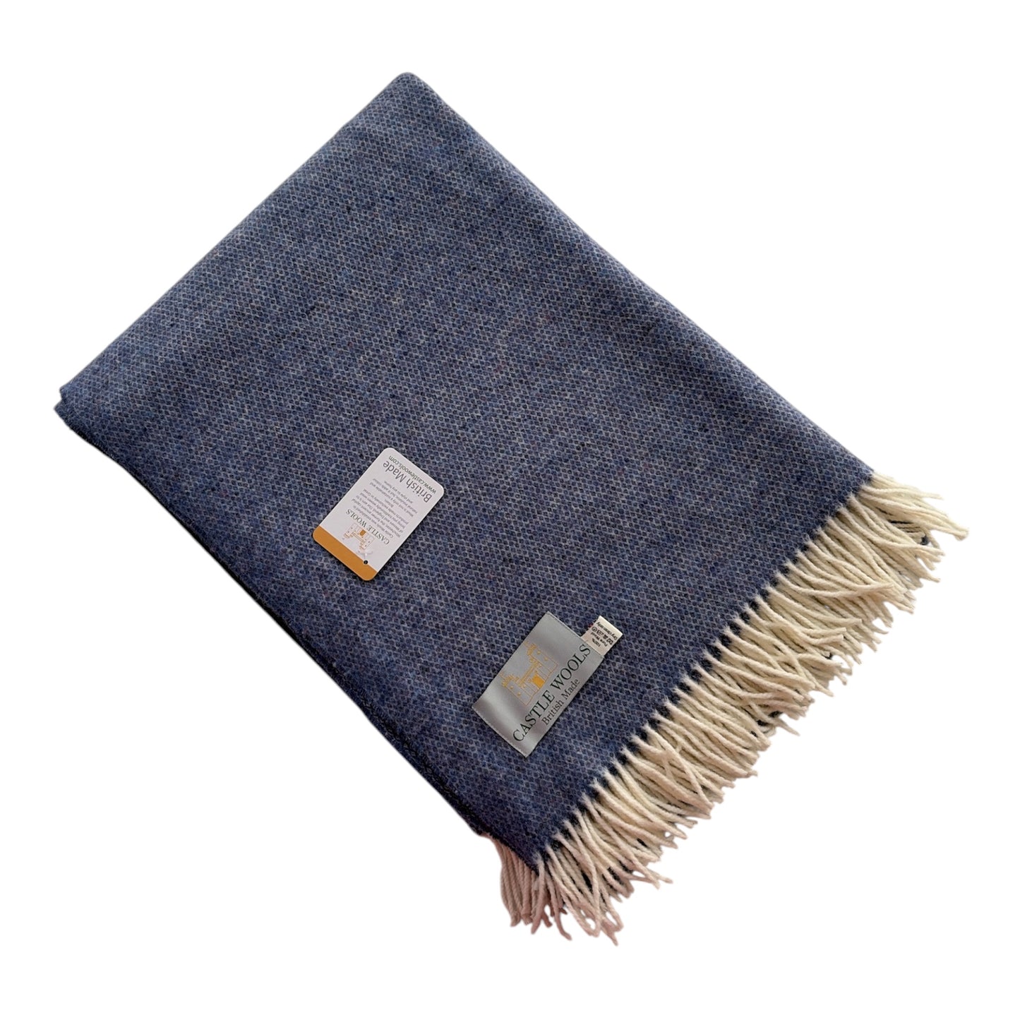 Blue X/L Wool Throw