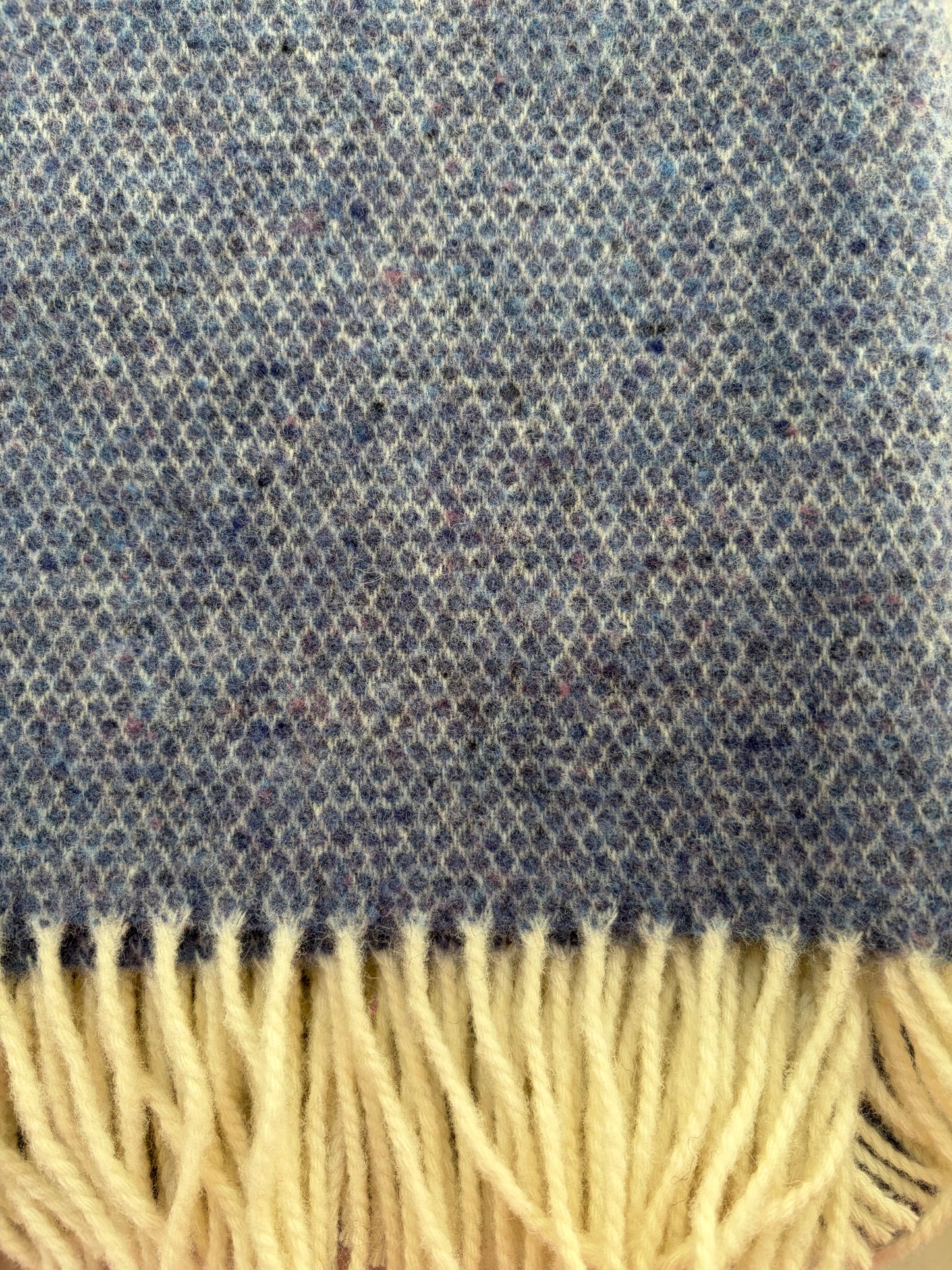 Blue X/L Wool Throw