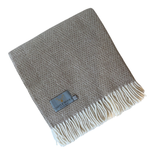 Oatmeal Wool Throw