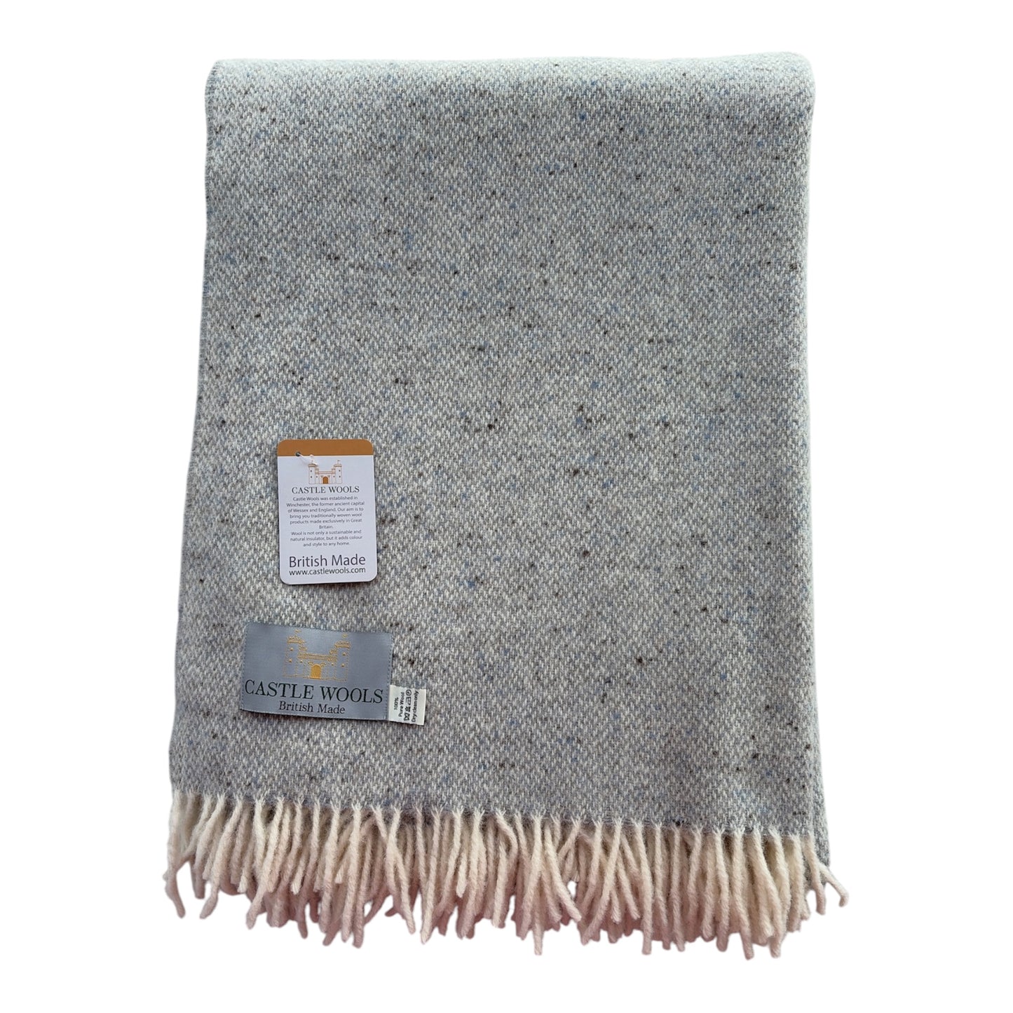 Speckled Duck Egg  X/L Wool Throw