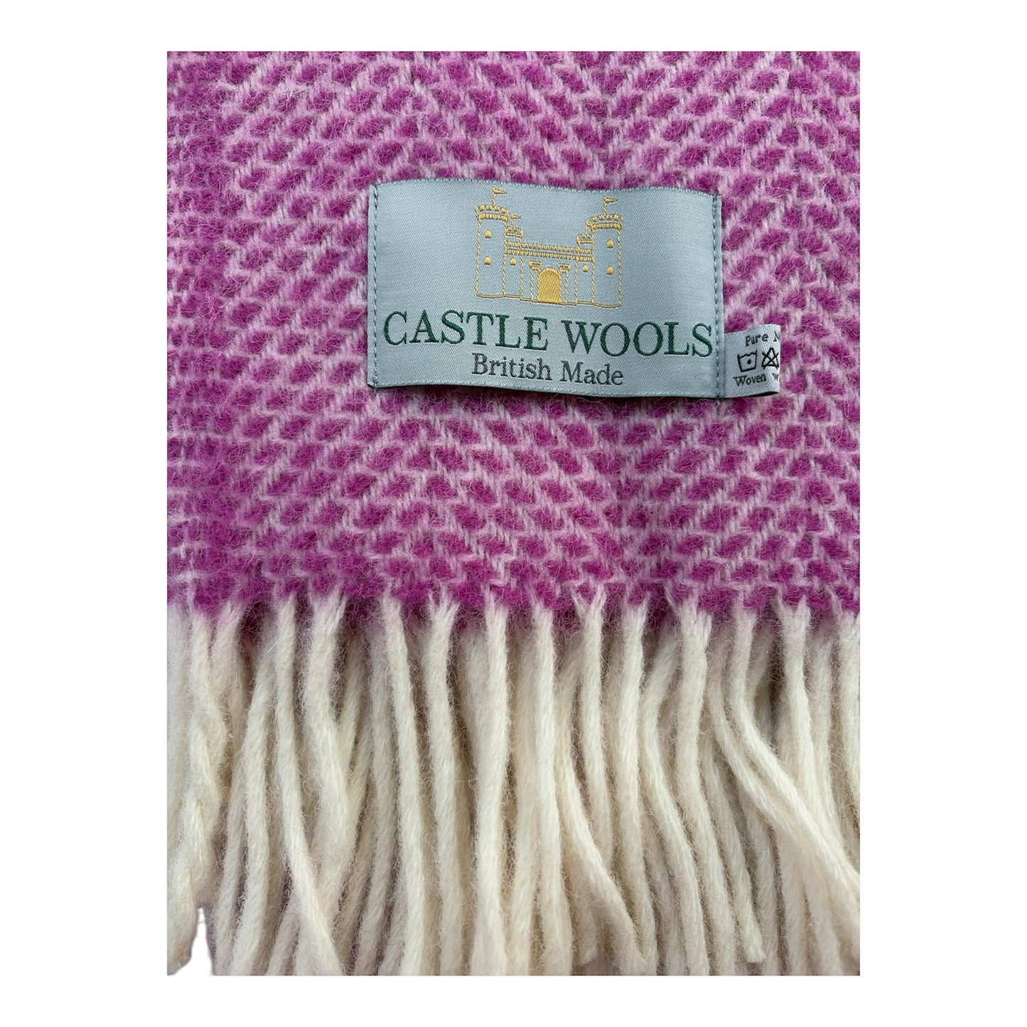 Pink & Grey Wool Throw