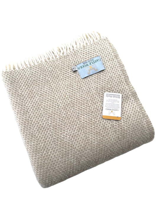 Oatmeal Wool Throw