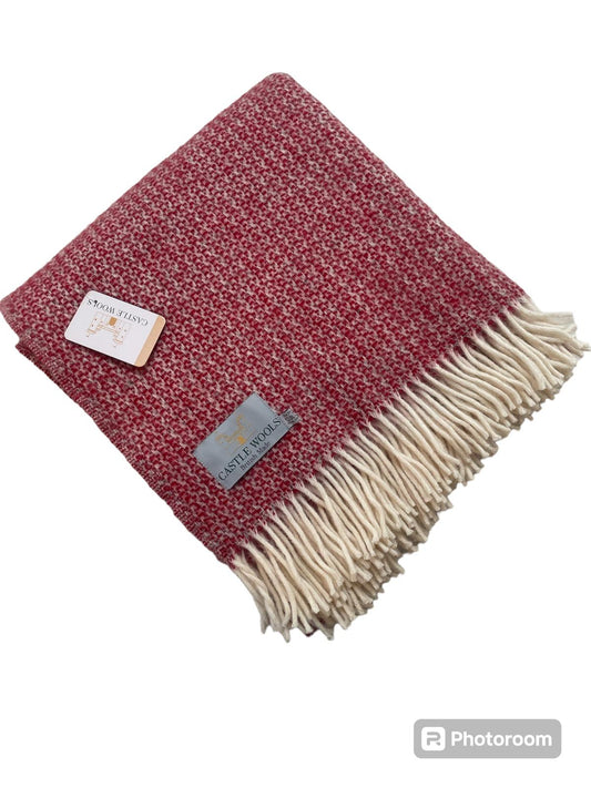 Lifestyle Red and Silver Throw